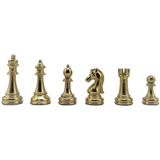 Antique Copper Classic Metal Chess Set for Adults,Handmade Pieces